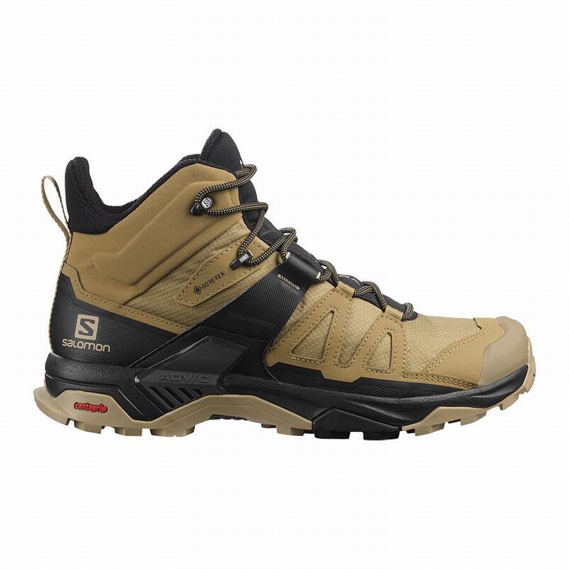 SALOMON X ULTRA 4 MID GORE-TEX Philippines - Men's Hiking Boots - Brown/Black | 571893-YUZ